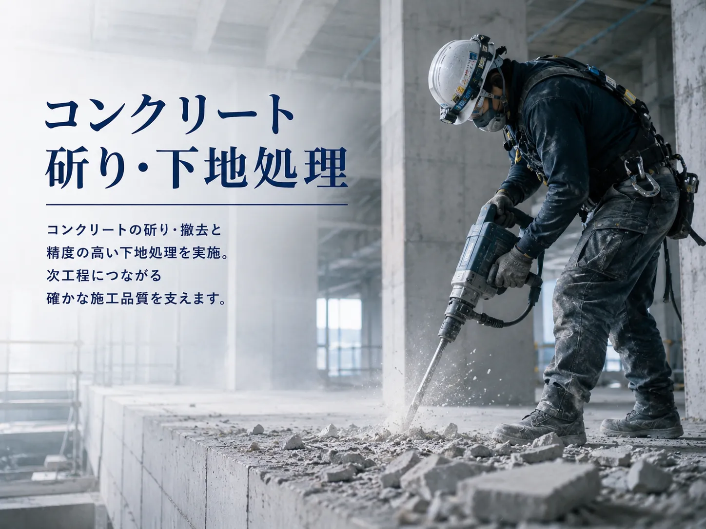 コンクリート 斫り・下地処理