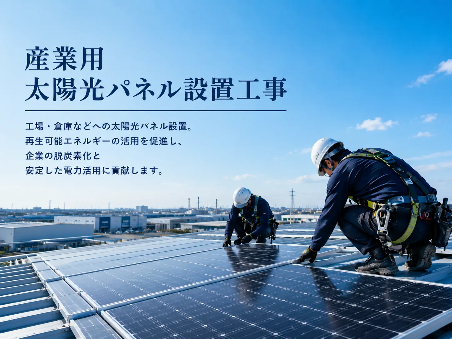 産業用 太陽光パネル設置工事