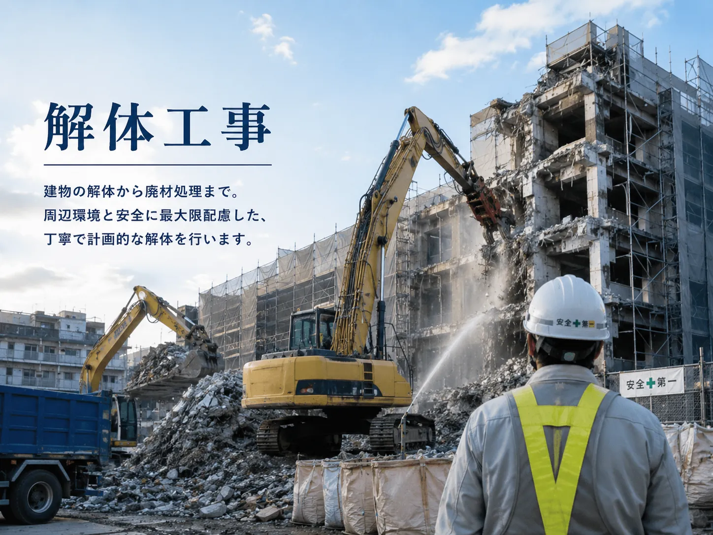 解体工事の施工イメージ
